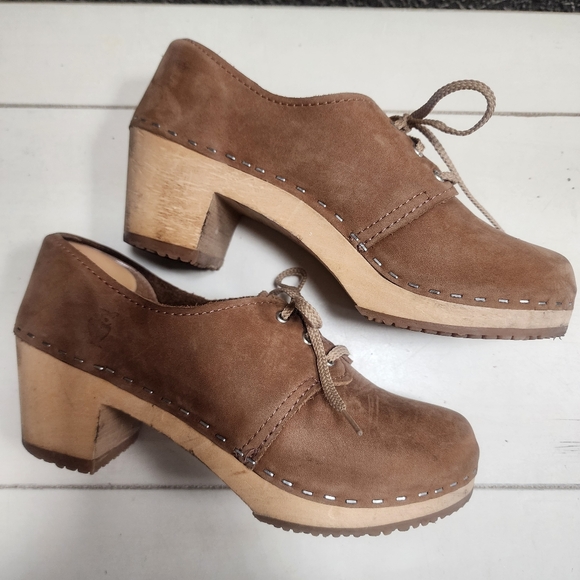 Soft brown lace up Sangens clogs size 37 - Picture 5 of 11